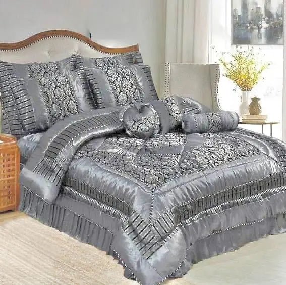 Red Golden 14PC Silk Jacquard Bridal Bed Set – Royal Wedding Comforter Set - Fashion Home Store