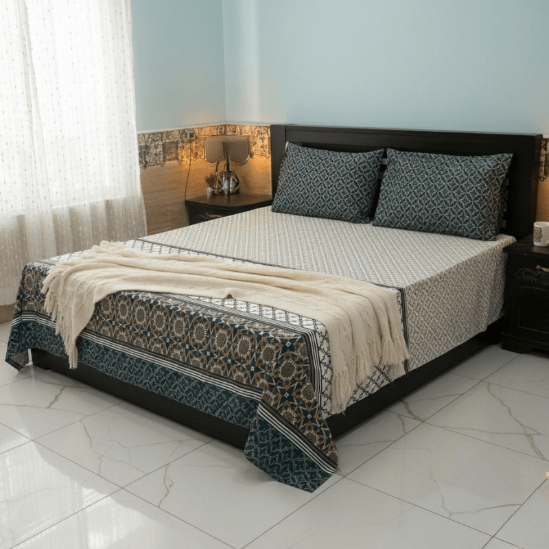 Royal Blossom – Soft Crystal Cotton Bed Sheet Sets - Fashion Home Store