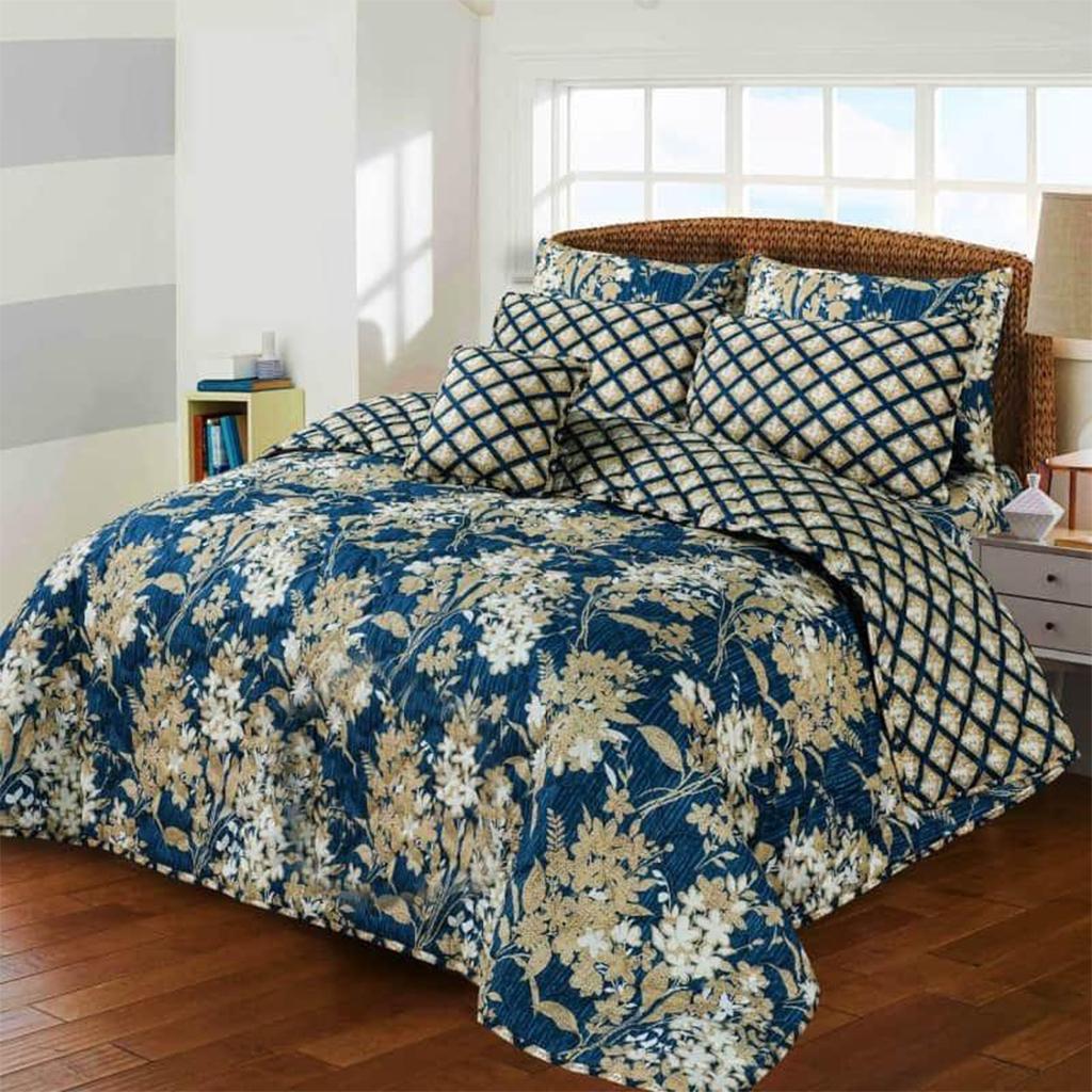 Royal Leaf Print Bedding – 7PC Summer Comforter Set - Fashion Home Store