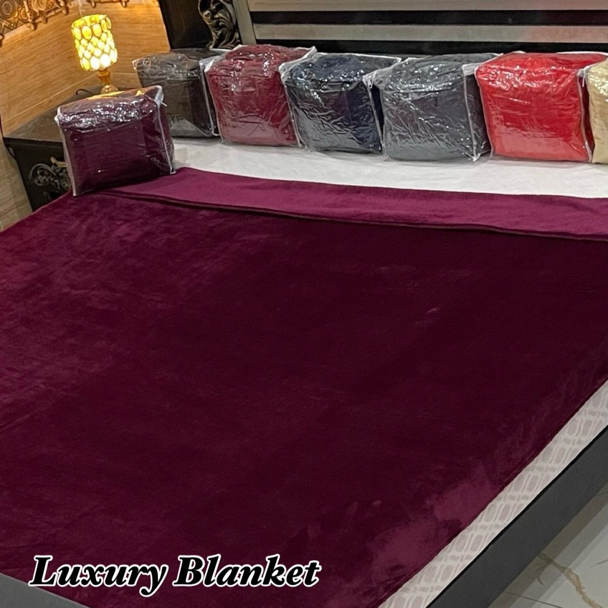 Royal Plum Velvet Blanket – UltrThrowa - Soft Luxury for Sofa & Bed - Fashion Home Store