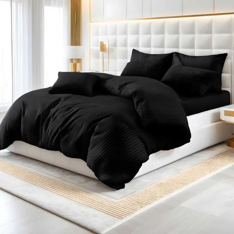 Royal Sateen Stripes 7PC Winter Razai Set - Fashion Home Store