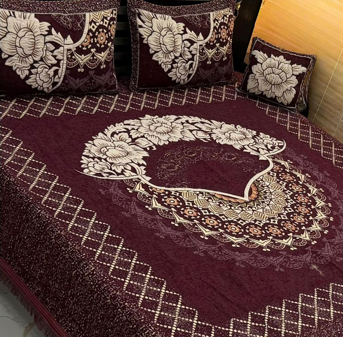 Royal Velvet Jacquard luxury bedsheet set - Fashion Home Store