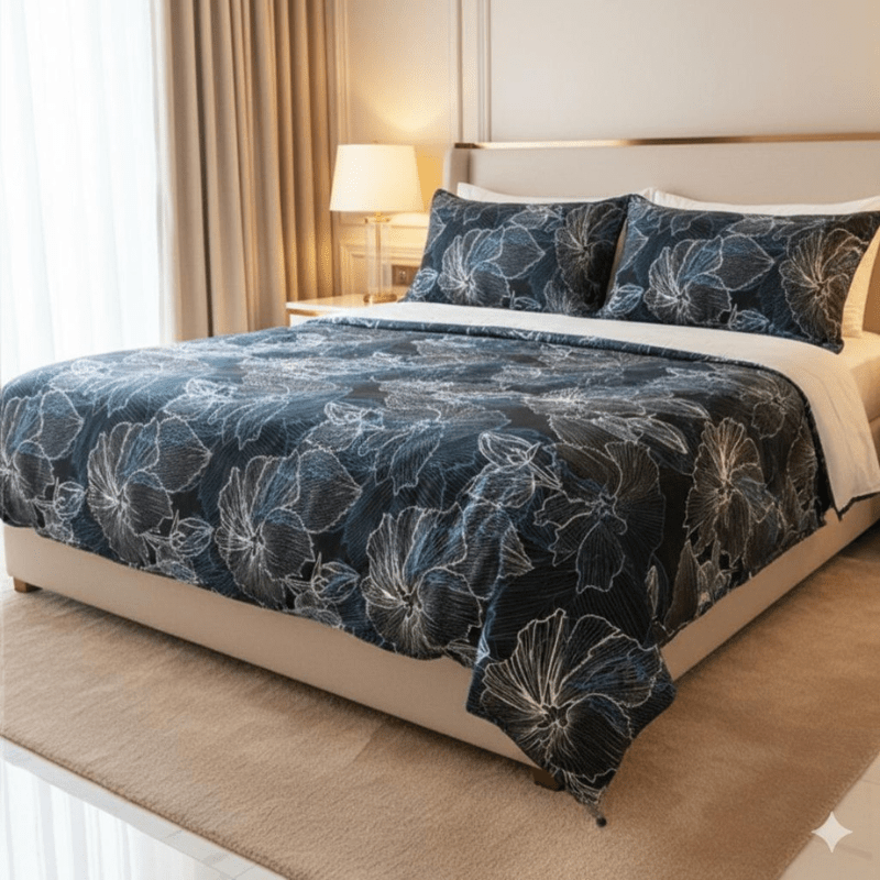 Starlight Comfort Printed Cotton Bedsheet Set – Floral Pop Edition - Fashion Home Store