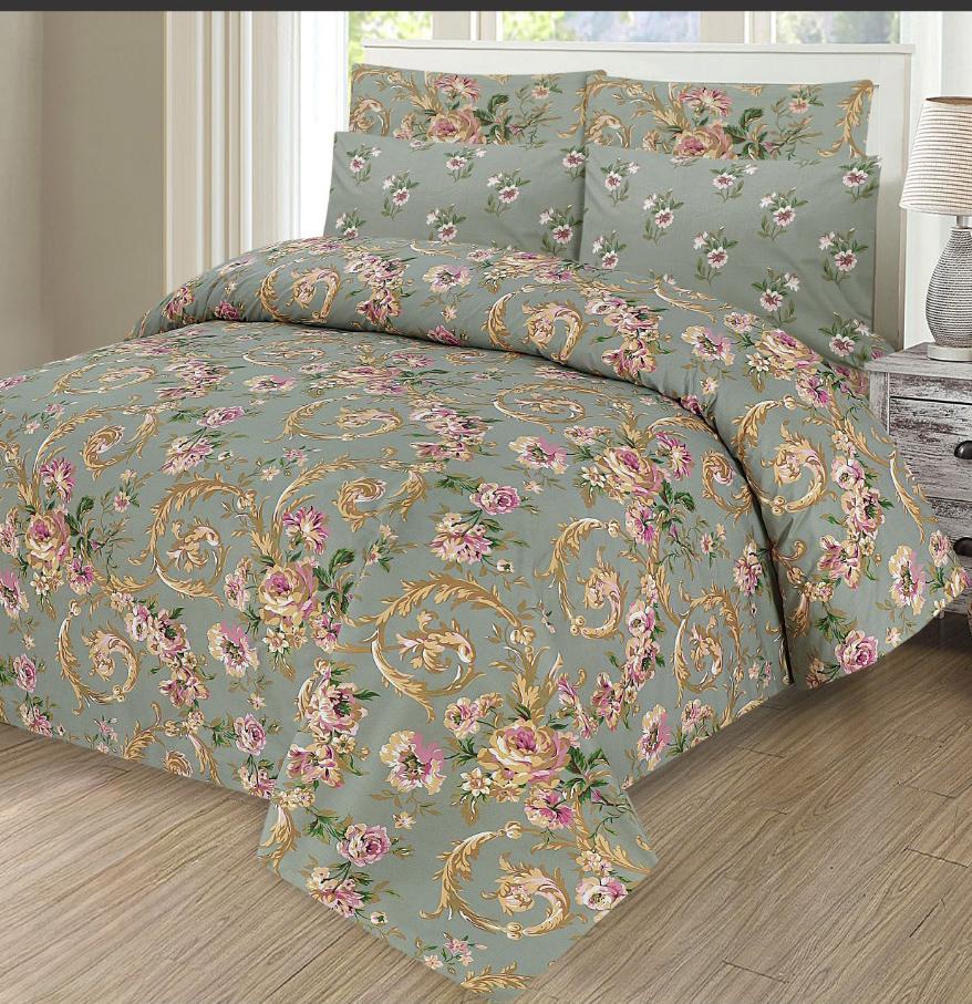 Terracotta Blossom Premium Cotton Bed Sheet Set - Fashion Home Store